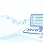 自分で作った曲を仕上げたいをイメージしたイラスト