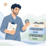 部品の改定番号と部品表の照合をイメージしたイラスト