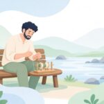 鮎仕掛け用編み込み台をイメージしたイラスト