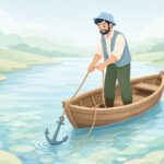 鮎友舟用アンカーをイメージしたイラスト