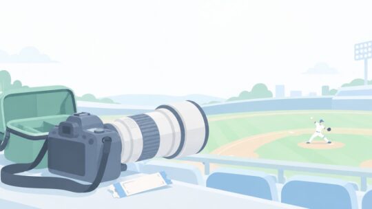 球場で選手を大きく撮りたい？試合の日だけ望遠カメラを借りる方法