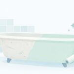 古い浴槽を交換せずに塗装し直すイラスト