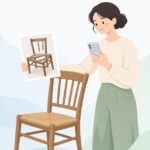 修理前後の比較撮影をイメージしたイラスト