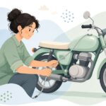 ガソリンタンクにベントホースを取り付ける様子をイメージしたイラスト