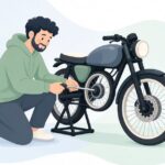 バイク用スポークトルクレンチをイメージしたイラスト