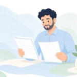 署名欄の確認をイメージしたイラスト