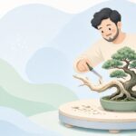 盆栽用彫刻刀をイメージしたイラスト