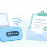 会社でWiFiを借りたいをイメージしたイラスト