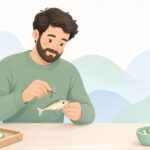 バズベイトを自作する様子をイメージしたイラスト
