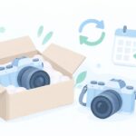 カメラのサブスクを比べて選ぶイラスト