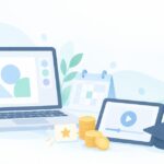 Canvaの有料版にするか迷うをイメージしたイラスト