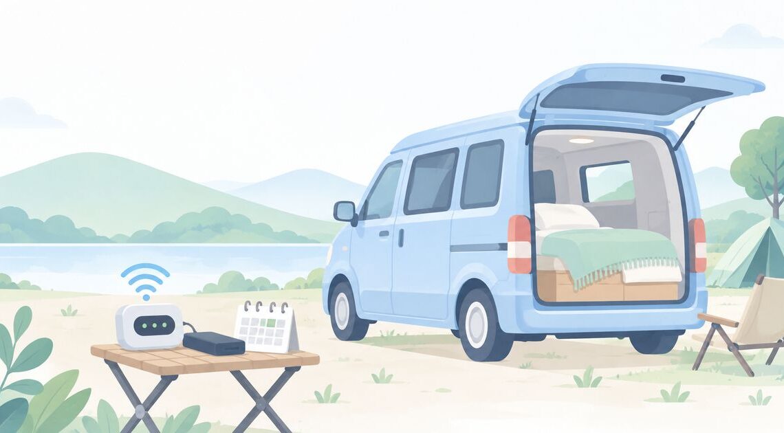 車中泊でWiFiを使いたい？縛りなしで行く月だけ契約する方法