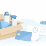整備用品の通販と支払い方法をイメージしたイラスト
