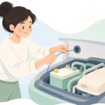 車の配線に防水グロメットを使う様子をイメージしたイラスト