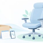 高い椅子は買う前に試せるをイメージしたイラスト