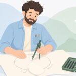円切りカッターの替刃をイメージしたイラスト
