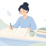 引用番号と参考文献の照合をイメージしたイラスト