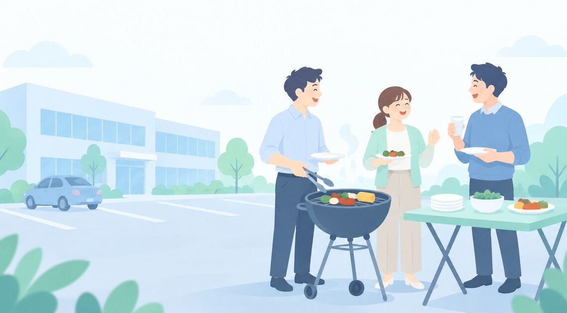 会社の駐車場でBBQはできる？会場を探さずに懇親会を開く方法