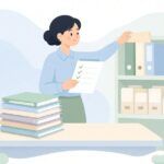必要書類リストの照合をイメージしたイラスト