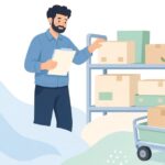 出荷ロットと棚ロットの照合をイメージしたイラスト