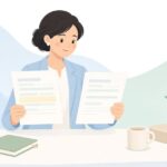 二つの見積の照合をイメージしたイラスト