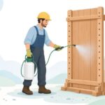 コンクリート型枠剥離剤をイメージしたイラスト