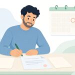 契約更新の期限確認をイメージしたイラスト