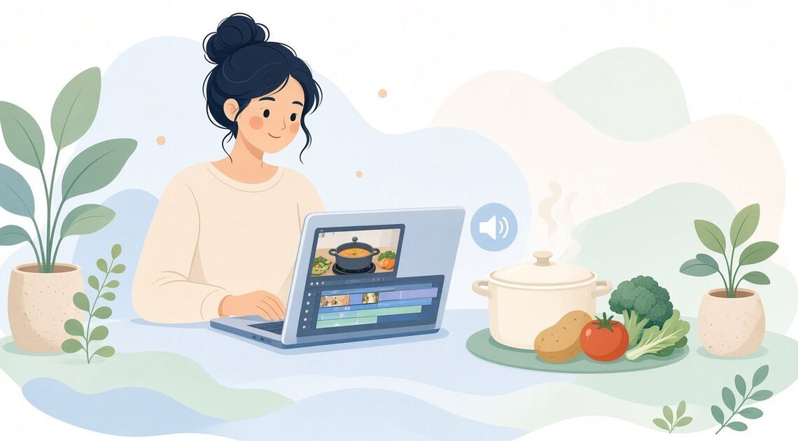 料理の手順動画を音なしでテロップ付きに書き出す方法