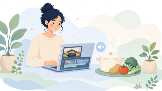 料理の手順動画を音なしでテロップ付きに書き出す方法
