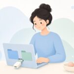 データのコピーと整理をイメージしたイラスト