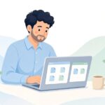 コピー元と先のファイル照合をイメージしたイラスト