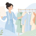 採寸結果と衣装サイズの照合をイメージしたイラスト