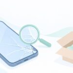 画面割れのスマホは売れるをイメージしたイラスト