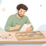 工作部品の数の確認をイメージしたイラスト