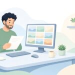 カットリストと写真ファイル名の照合をイメージしたイラスト