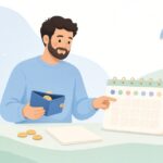 日ごとの所持金と予定支出をイメージしたイラスト