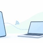 データSIMとiPhoneのテザリングをイメージしたイラスト