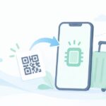 旅行用eSIMを消してしまったをイメージしたイラスト