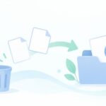ゴミ箱を空にしたをイメージしたイラスト