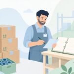 納品ロットと検査記録の照合をイメージしたイラスト