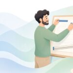 製図板用マグネットプレートをイメージしたイラスト
