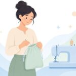 巾着袋づくりをイメージしたイラスト