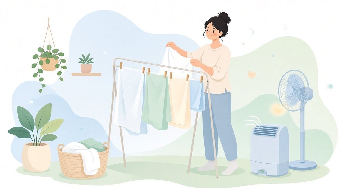 部屋干しで乾ききらない洗濯物を乾かす方法