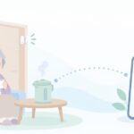 離れて暮らす親の見守りはどうするをイメージしたイラスト