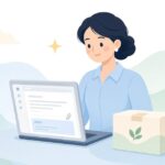 メール本文と添付の型番照合をイメージしたイラスト