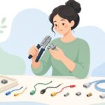 圧着工具の交換用ダイスをイメージしたイラスト