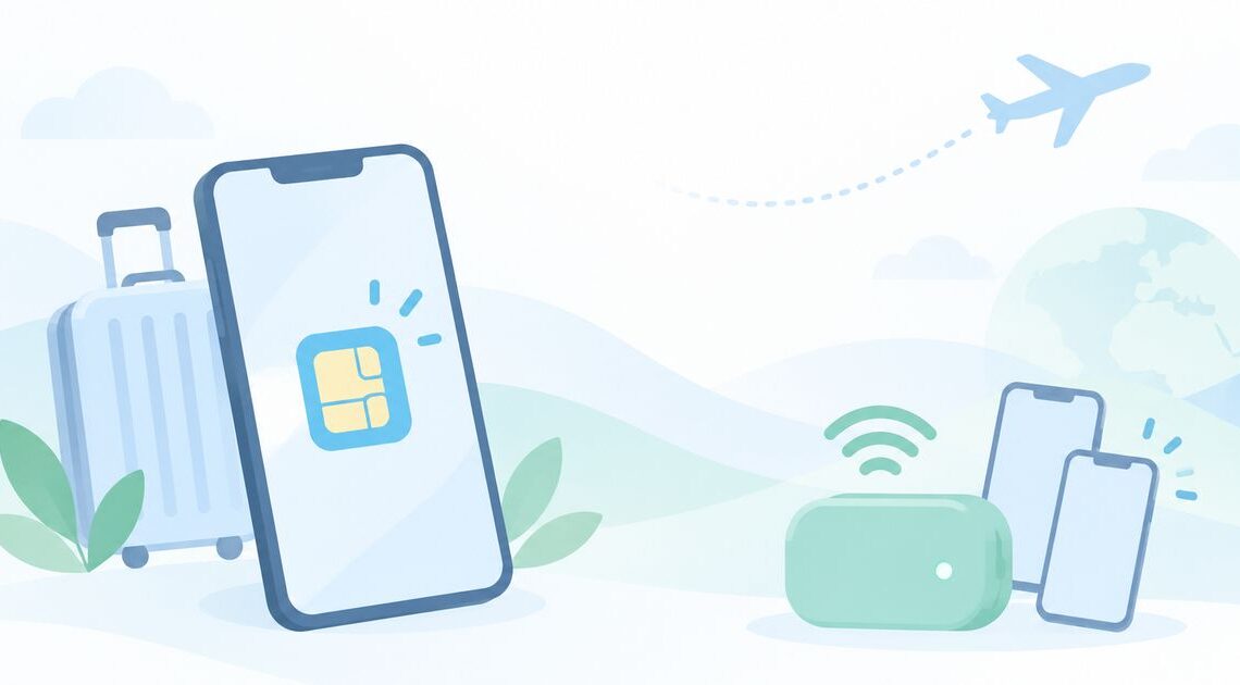 海外旅行はeSIMとポケットWiFiどっち?スマホと人数で選ぶ方法
