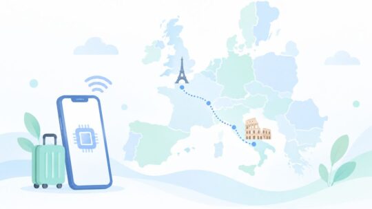 ヨーロッパを何か国も回る？1枚のeSIMで国をまたいでネットを使う方法