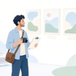 展示番号と撮影済みの照合をイメージしたイラスト