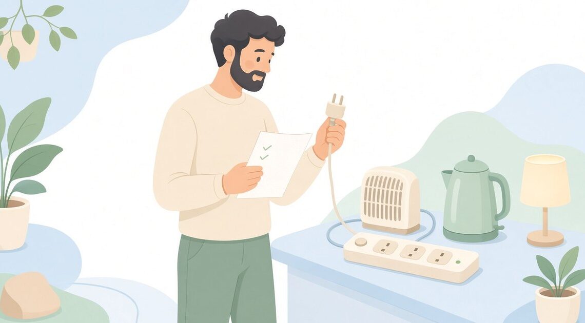 延長コードの定格と同時使用ワットを足して超えないか確認する